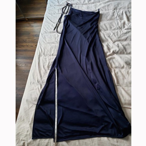 BCBGMaxAzria Indigo Single-Shoulder Maxi Dress - Picture 8 of 11